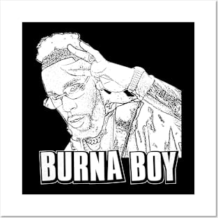 Burna boy // White rero // Hip hop Posters and Art